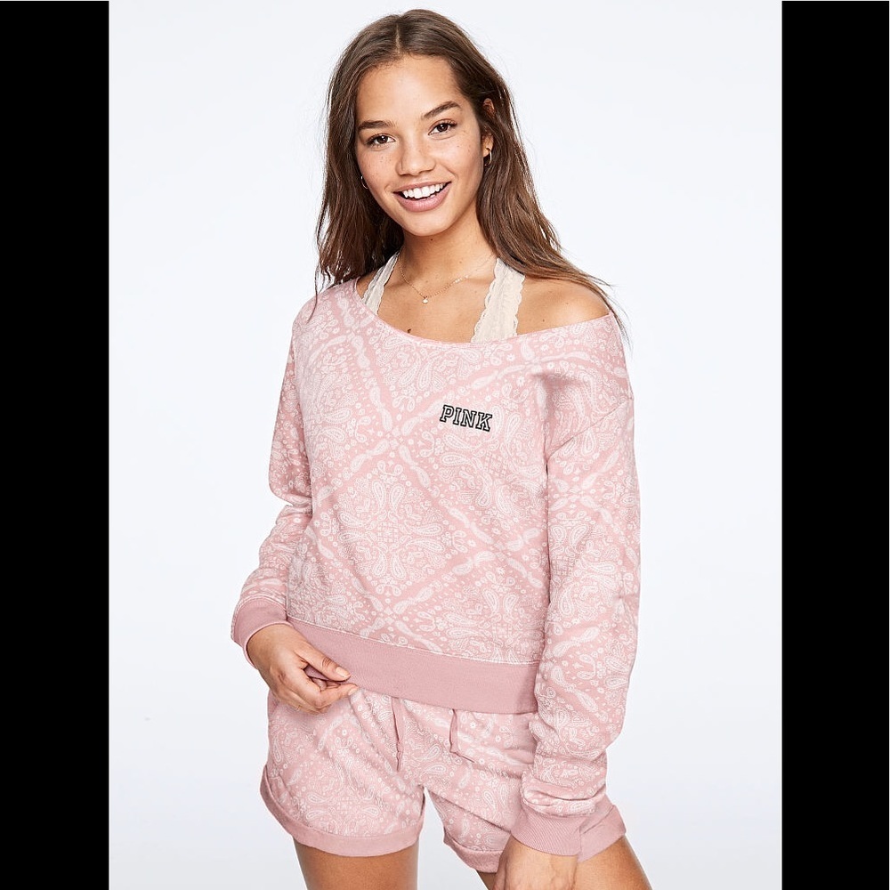 PINK LIMITED EDITION EVERYDAY LOUNGE OPEN NECK NEW